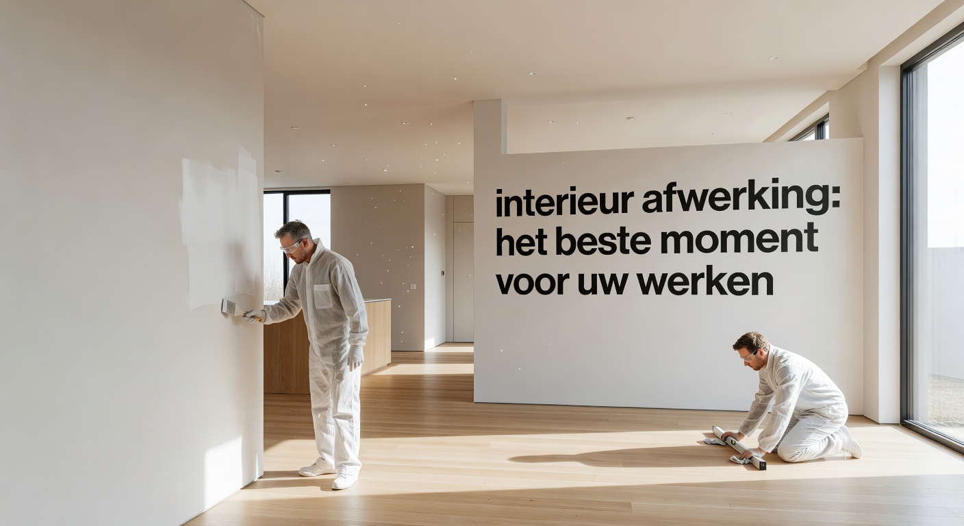 interieur afwerking: het beste moment voor uw werken