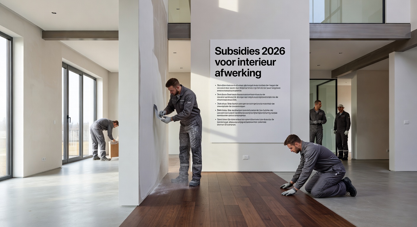 Subsidies 2026 voor interieur afwerking